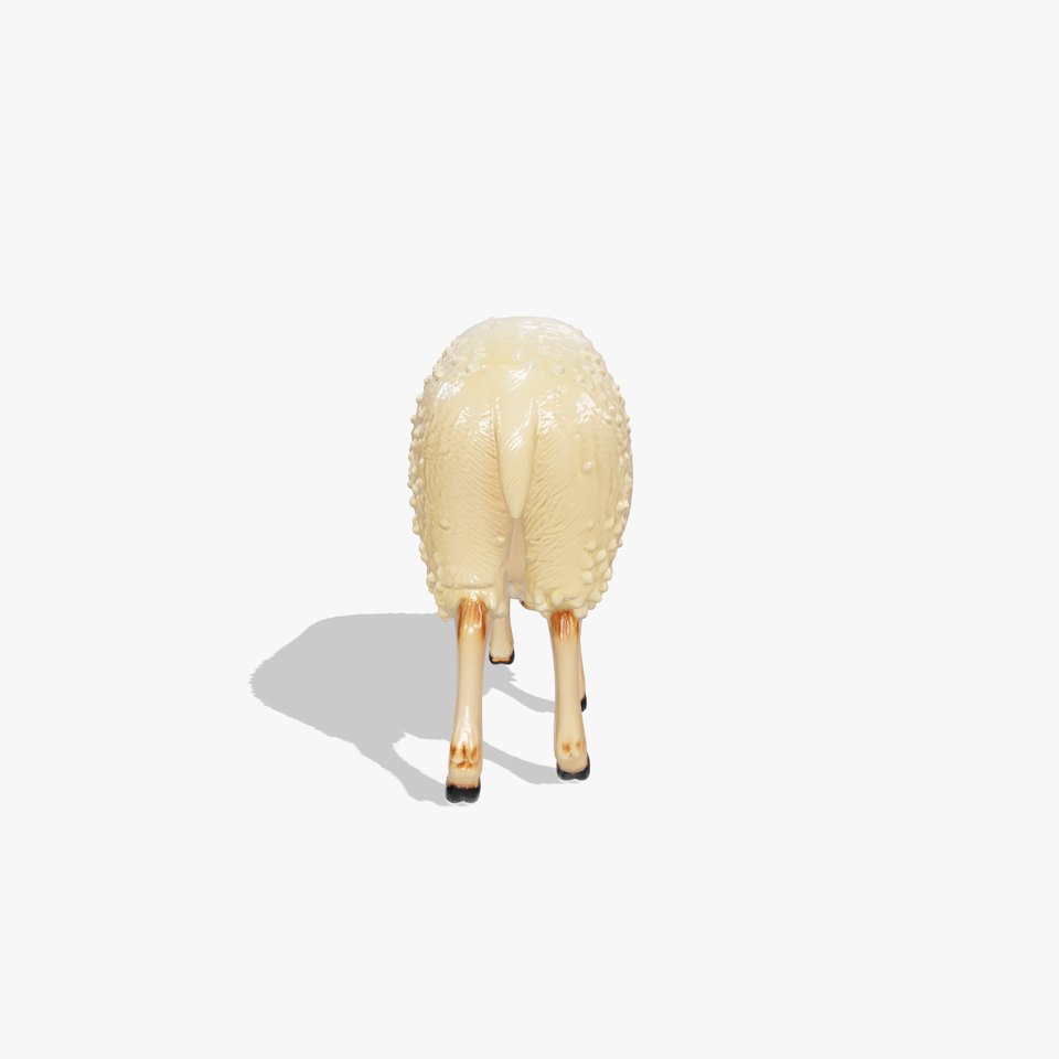 Sheep Fluffy Coat Grazing model pack
